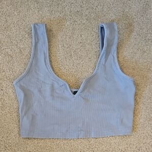 Wild Fable Light Blue Ribbed Top